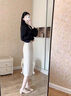 黑色a字半身裙女春秋2026新款高腰高級感開(kāi)叉冬裙直筒包臀毛呢裙 米白色-毛呢-長(cháng)款71cm L (28) 曬單實(shí)拍圖