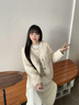香影小香風(fēng)毛絨外套女秋冬裝2024新款千金感羊羔毛風(fēng)短款仿生皮草 米色 S 曬單實拍圖