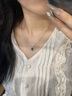 Grace Girl幸運四葉草項鏈女士鎖骨鏈復古項鏈女高級簡約生日禮物 孔雀石四葉草項鏈+輕奢禮盒 曬單實拍圖