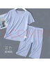 KIDS MAM&DAD兒童睡衣空調(diào)服薄款男童女童短袖冰絲莫代爾套裝中大童寶寶家居服 21502淺藍(lán) 130 cm 曬單實(shí)拍圖