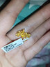 中鑫珠寶 黃金桃花小耳釘女款999足金彎鉤耳環(huán)金花朵耳飾首飾 【現貨】2.51g 曬單實(shí)拍圖