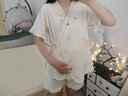 短袖哺乳孕婦睡衣夏季兩件套待產(chǎn)棉紗布純月子服夏天薄款產(chǎn)后喂奶 9025#AB短袖和服小菊花 L 100-120 斤 曬單實(shí)拍圖