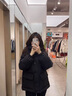 妃莉杋（FeiLiFan）羽絨棉服女2024新款冬季韓版時(shí)尚寬松小個(gè)子加厚棉衣棉襖外套女 黑色 M（100-115斤） 曬單實(shí)拍圖