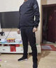 【3件套】運動(dòng)套裝男春秋季冬季衛衣套裝潮流百搭開(kāi)衫立領(lǐng)衛衣春秋運動(dòng)服男3件套 黑色3件套 XL(建議110-130斤） 曬單實(shí)拍圖