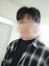 Matri Mr長(cháng)袖襯衫男四季上衣男青少年學(xué)生寬松大碼格子襯衫打底襯衣 黑色+藍色 5XL（200-245斤） 曬單實(shí)拍圖