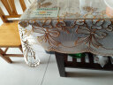 梦卡琳（DREAM KARIN）欧式桌布防水免手洗用PVC餐桌茶几长方形烫金塑料台布 烫金桌布90宽*140长 实拍图