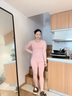 KJ女士蠶絲保暖內(nèi)衣套裝加厚德絨加厚美體修身秋衣秋褲女士圓領(lǐng)套裝 粉膚色 L適合111-130斤 曬單實(shí)拍圖