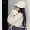 京識(shí)帽子女秋冬季漁夫棒球帽大頭圍大臉盆帽適合加厚保暖羊羔毛鴨舌帽 米色【秋冬加絨款】 可調(diào)節(jié)松緊（55-58cm) 曬單實(shí)拍圖