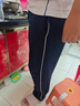 VKIK小學(xué)生初中高中校服褲子加絨加厚休閑運動(dòng)褲男女秋冬季一道杠校褲 藏藍色/加絨-一條杠 2XL (125-140斤) 曬單實(shí)拍圖