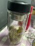 萬(wàn)象（WANXIANG）玻璃杯雙層男女士家用高檔商務(wù)泡茶車(chē)載水杯隔熱茶杯透明杯子 V16L皮紋黑255ml 曬單實(shí)拍圖