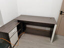 美宜德曼 電腦桌 1.6米升級款L型左柜職員辦公工位桌臺式寫(xiě)字桌 木紋色 曬單實(shí)拍圖