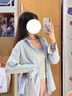 詩(shī)蒂淑多巴胺襯衫2025夏季女新款百搭休閑外套女士小清新薄款長(cháng)袖襯衣 藍色 2XL 曬單實(shí)拍圖