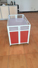 超市促銷(xiāo)花車(chē)服裝店貨架甩貨車(chē)擺攤推車(chē)折疊擺貨車(chē)商場(chǎng)特賣(mài)展示臺 可折疊加厚英文款（白紅）帶柜門(mén) 大號 長(cháng)113*寬70*高80 曬單實(shí)拍圖