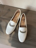 SAM EDELMAN山姆愛(ài)德曼春英倫多色平底皮鞋軟皮踩跟豆豆單鞋樂(lè )福鞋女LORENZO 白色（羊皮革） 36 /美碼6M 曬單實(shí)拍圖
