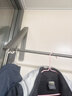 高磁（GAOCI）伸縮晾衣架太空鋁隱形宿舍寢室掛衣架壁掛衛生間陽(yáng)臺室內可折疊架 槍灰加厚2只裝+80cm拼接桿 曬單實(shí)拍圖