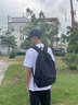 回力韓版書包女原宿百搭大學(xué)生初中高中生雙肩包簡約森系時尚電腦背包 白色+沖天鴨掛件 曬單實拍圖