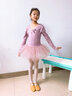 舞東方（E．Dance）兒童舞蹈服長袖秋冬季芭蕾舞裙幼兒考級練功服女童中國跳舞裙服裝 香芋紫【長袖】 140 (高130-140cm 重43-53斤) 曬單實拍圖