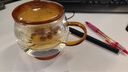 美斯尼 玻璃杯茶杯茶杯分離茶具套裝茶水分離杯帶把泡花茶杯加厚耐熱男女士居家辦公過(guò)濾網(wǎng)內膽三件套裝 琥珀色 曬單實(shí)拍圖