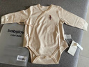 babylove新生兒包屁衣春秋純棉長袖嬰兒三角哈衣爬服彩棉滿月寶寶居家衣服 無染彩棕 52cm 曬單實拍圖