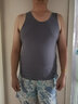 莫代爾無(wú)痕男士背心80支超細冰絲透氣舒適運動(dòng)彈力薄款男生背心打底衫夏 酷感黑 3XL (185) 曬單實(shí)拍圖