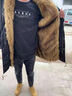 羅蒙派克服2024新款男裝海寧狐貍貉子皮毛一體長(cháng)款外套冬季仿皮草大衣 中長(cháng) 款深灰色 M 曬單實(shí)拍圖