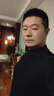 恒源祥羊毛針織衫男純色半高領(lǐng)毛衣中年男士加厚大碼爸爸裝羊毛絨打底衫 半高領(lǐng)-黑色 M (160) 建議120-140斤 曬單實拍圖