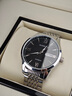 冠琴（GUANQIN）男士自動(dòng)機械表進(jìn)口機芯30米防水夜光雙日歷精鋼表帶商務(wù)手表 16219-Y精鋼黑面 日本進(jìn)口機芯 曬單實(shí)拍圖