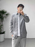 羅蒙襯衫男秋冬新款條加絨加厚紋長(zhǎng)袖襯衣男士休閑外套上衣潮 LX-Z513灰色加絨 XL 曬單實(shí)拍圖