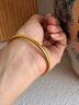 六福珠寶福滿(mǎn)傳家足金古法素圈黃金手鐲實(shí)心鐲子單只 計價(jià) G01G0003DS 58mm-41.87克(含工費1884元) 曬單實(shí)拍圖