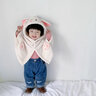 優(yōu)奇嬰兒斗篷兒童秋冬季防風(fēng)擋風(fēng)0-3歲可愛(ài)連帽披肩保暖寶寶外出披風(fēng) 小兔子 S碼 曬單實(shí)拍圖