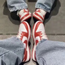 耐克（NIKE）婚鞋女鞋Dunk紅色男女a(chǎn)j婚鞋新中式婚禮喜慶新婚禮物休閑運動(dòng)板鞋 秀禾AJ婚鞋+手提袋+配飾 【暗紅】 38.5 尺碼偏小 曬單實(shí)拍圖