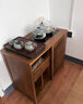 帝覃家居新中式茶水柜黑胡桃木茶室茶邊柜燒水柜茶葉柜老榆木邊柜餐邊柜 曬單實(shí)拍圖
