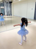 南瓜精靈兒童舞蹈服女童短袖春夏季連體練功服幼兒芭蕾舞裙中國舞體操服裝 淺藍色【短袖】 120 (建議110-120cm 33-38斤) 曬單實(shí)拍圖