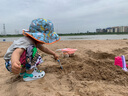 BanZ嬰幼兒夏季輕薄寬帽檐遮臉防紫外線太陽帽男女寶寶漁夫帽2-5歲 假日小猴 曬單實(shí)拍圖