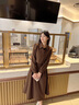 佰藍嬌兩件套裝裙子2025春秋季女裝新款高級感時尚洋氣質法式襯衫連衣裙 咖啡色 XL 曬單實拍圖