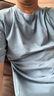 莫代爾睡衣男士抗菌短袖短褲莫代爾T恤套頭寬松舒適純色圓領(lǐng)簡(jiǎn)約可外穿 A2647-甘藍(lán)色 XL 曬單實(shí)拍圖