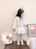 G.DUCKKIDS嬰兒春裝女寶寶春秋洋氣套裝1-3歲公主小香風(fēng)衣服4女童時(shí)髦三件套 淺灰色 80 cm 曬單實(shí)拍圖