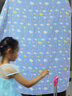 G.DUCKKIDS初生嬰兒浴巾純棉紗布家用超柔吸水新生兒洗澡巾寶寶兒童毛巾蓋毯 藍色云朵6層120x150cm囎2方巾 曬單實(shí)拍圖