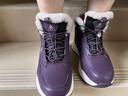 足力健冬季羊毛女鞋保暖雪地靴加絨加厚老人棉鞋足力健耐磨防滑媽媽鞋 絳紫 39 曬單實(shí)拍圖