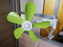 中聯(lián)（ZOLEE）小風(fēng)扇迷你微風(fēng)扇電風(fēng)扇小電扇臺扇夾扇壁扇家用辦公室學(xué)生宿舍床頭蚊帳  直徑28cm【扇葉11cm】綠 2米國標延長(cháng)線(xiàn) 曬單實(shí)拍圖