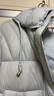 LILY冬新款女裝純色百搭立領(lǐng)連帽寬松面包服90白鴨絨羽絨服女 404淺藍 M 曬單實(shí)拍圖