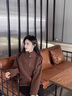 羅蒙（ROMON）短外套女高腰外搭秋季2024年新款春秋小香風上衣秋冬時尚夾克開衫 咖色 L  95~105斤可穿 曬單實拍圖