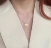 蔓笙金項鏈女士桃花吊墜幸運越南仿沙金鎖骨鏈久不掉色生日禮物送女友 項鏈【精美禮盒】 曬單實拍圖
