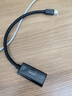 綠聯(lián)Mini DP轉(zhuǎn)HDMI轉(zhuǎn)換器線 高清雷電轉(zhuǎn)接頭 適用Surface蘋果Mac電腦接顯示器投影儀 【黑色4K 】25CM 曬單實(shí)拍圖