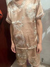 法黛姍睡衣男夏季冰蠶絲短袖薄款高級感大碼休閑男士夏天真絲綢家居服套 桑蠶絲nl香檳 桑蠶絲XXL碼建議體重130-155斤 曬單實(shí)拍圖