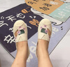 卡帝樂(lè)鱷魚（CARTELO）老北京布鞋女秋季時(shí)尚新款懶人一腳蹬帆布鞋軟底透氣輕便媽媽單鞋 卡其色 標(biāo)準(zhǔn)碼子 38 曬單實(shí)拍圖