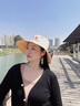 啄木鳥(niǎo)防曬帽子女夏季遮陽(yáng)漁夫帽大沿防紫外太陽(yáng)帽子韓版潮顯臉小遮陽(yáng)帽 【UPF50+】米黃色 均碼 55-60cm 曬單實(shí)拍圖