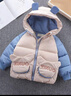 G.DUCKKIDS兒童羽絨棉服男女童冬季加厚外套寶寶棉服女童加厚保暖0-5歲上衣 米奇棉衣藍色 100 建議身高90-100cm年齡3-4歲 曬單實(shí)拍圖