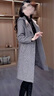 可蓓兒加棉加厚毛呢大衣女裝秋冬新款時(shí)尚洋氣連帽呢子外套氣質(zhì)灰色 3XL 曬單實(shí)拍圖