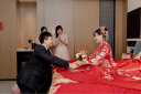 青苇 结婚胸花新郎新娘1对礼盒装伴郎伴娘婚礼胸花结婚用品中式 实拍图